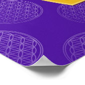 Venusblume Duo GoldSilver | Blume des Lebensverlau Poster (Ecke)