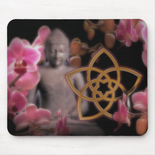 VENUSBLUME mit Buddha & Orchidee Mousepad (Vorne)