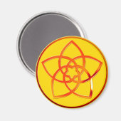 Venusblume / Venus Blume RED | gelb Magnet (Vorderseite/Rückseite)