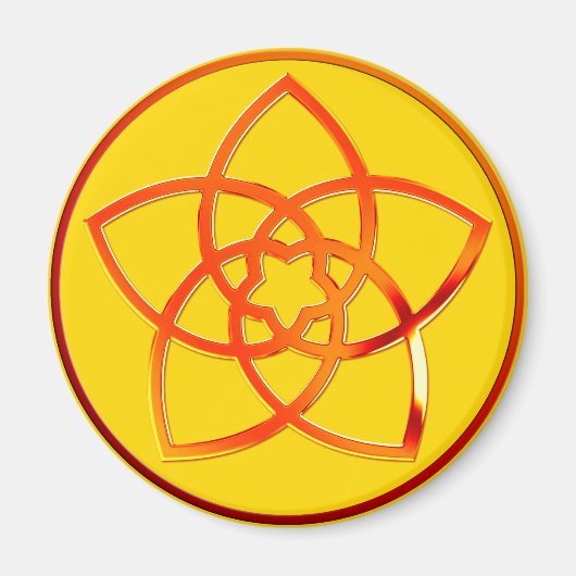 Venusblume / Venus Blume RED | gelb Magnet (Vorne)