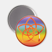 Venusblume / Venus Blume RED | Kirschfarben Magnet (Vorderseite/Rückseite)
