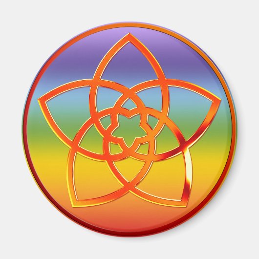 Venusblume / Venus Blume RED | Kirschfarben Magnet (Vorne)