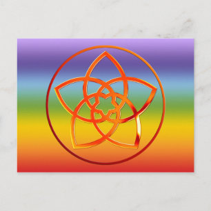 Venusblume / Venus Blume RED   Kirschfarben Postkarte