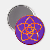 Venusblume / Venus Blume RED | violett Magnet (Vorderseite/Rückseite)