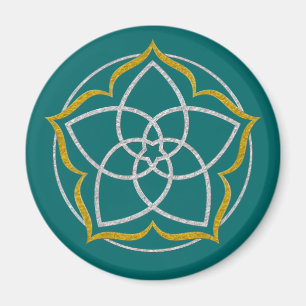 VENUSBLUME / Venus flower Lotus SILBER GOLD Magnet