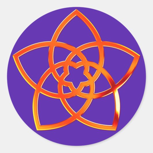 Venusblume / Venus Flower RED | violet Runder Aufkleber (Vorderseite)