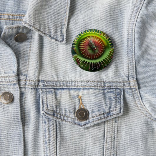 Venusfliegenfalle Blumen-Spaß Bold Whimsical Button (Beispiel)