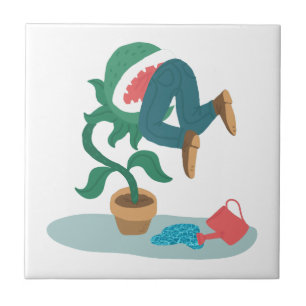 Venusfliegenfalle gefüttert fliese