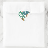 Venusfliegenfalle gefüttert Herz-Aufkleber (Tasche)