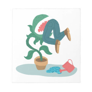 Venusfliegenfalle gefüttert notizblock