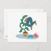 Venusfliegenfalle gefüttert postkarte (Vorne/Hinten)