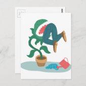 Venusfliegenfalle gefüttert postkarte (Vorne/Hinten)