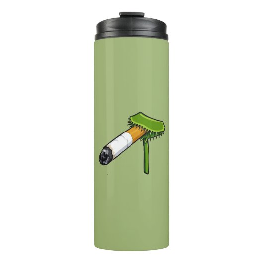 Venusfliegenfallen-Pflanze mit Zigarette Thermosbecher (Vorderseite)