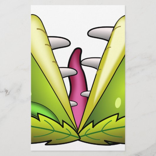 Venusfliegenmonster Briefpapier (Vorderseite)