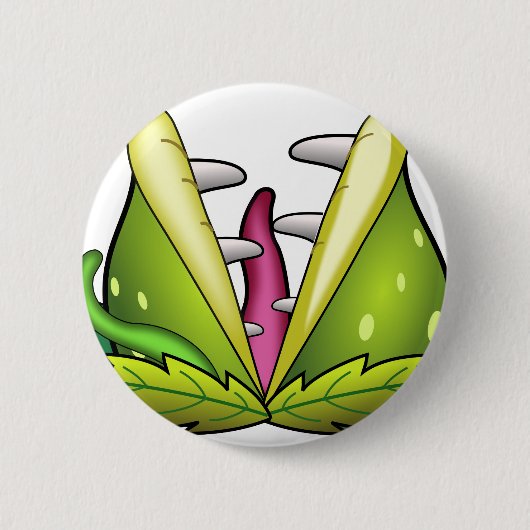 Venusfliegenmonster Button (Vorderseite)