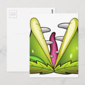 Venusfliegenmonster Postkarte (Vorne/Hinten)