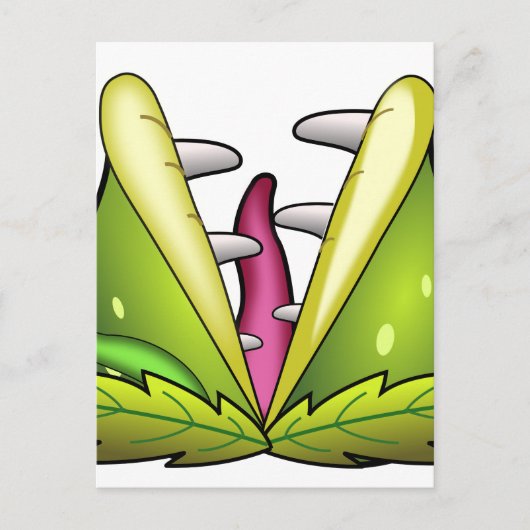 Venusfliegenmonster Postkarte (Vorderseite)