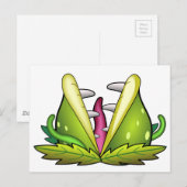 Venusfliegenmonster Postkarte (Vorne/Hinten)