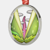 Venusfliegenmonster Silbernes Ornament (Links)