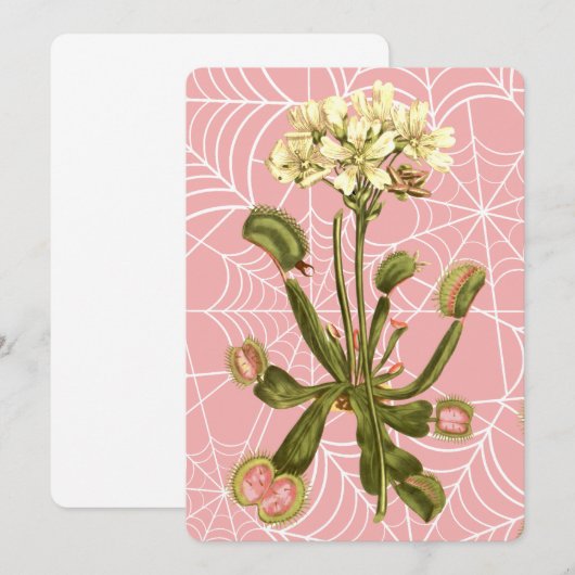 Venusflytrap Einladung (Vorne/Hinten)