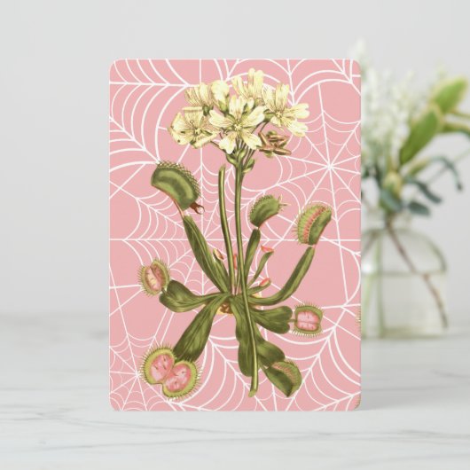 Venusflytrap Einladung (Stehend Vorderseite)