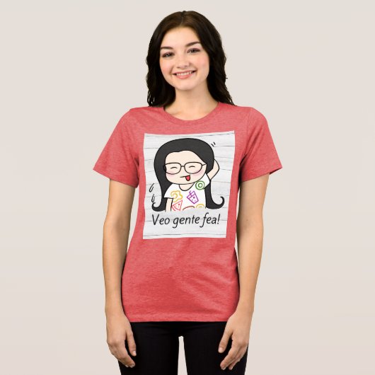 veo gente fea Tri-Blend shirt (Vorderseite voll)