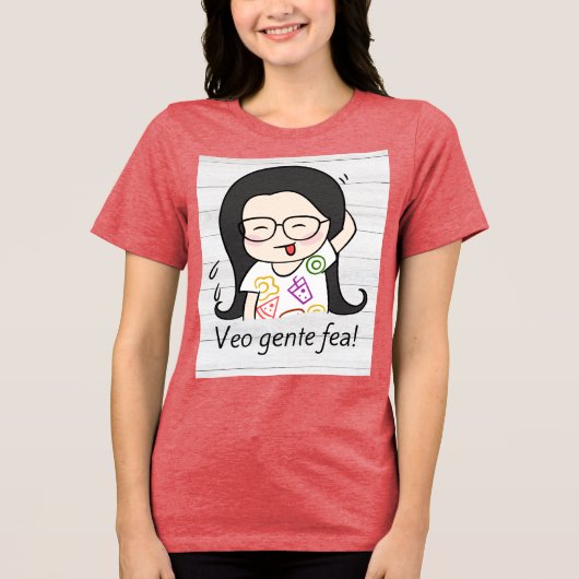 veo gente fea Tri-Blend shirt (Vorderseite)