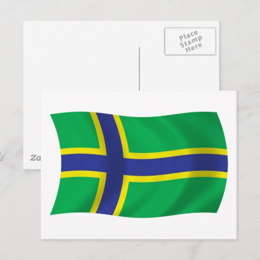 Vepsians Flag Postkarte (Vorne/Hinten)