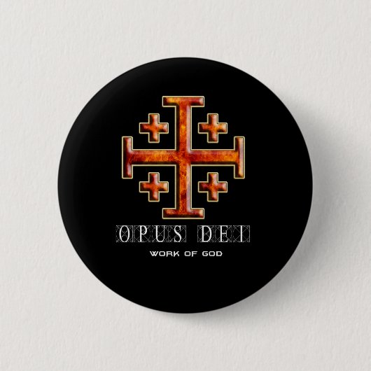 Ver 3 - Jerusalem-Kreuz - Opus Dei - Button (Vorderseite)