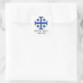 Ver 4 - Jerusalem Kreuz - Opus Dei - Zurück - Zurü Quadratischer Aufkleber (Tasche)