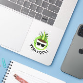 Vera Cool Funny Aloe Vera Pun Aufkleber (Laptop mit iPhone)