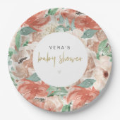 VERA Eukalyptus Greenery & Terracotta Pappteller (Vorderseite)