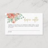 VERA Greenery Terracotta Floral Diaper Raffle Card Platzkarte (Vorderseite)