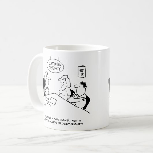 Verabred Agency - Mr. Right Kaffeetasse (Vorderseite Links)