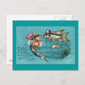 Verabred mit Hasen Vintag Postkarte (Vorne/Hinten)