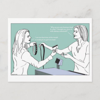 Verabreden a werewolf Postcard Postkarte