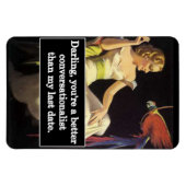 Verabreden ist schwierig Vintage Funny Graphic Magnet (Horizontal)