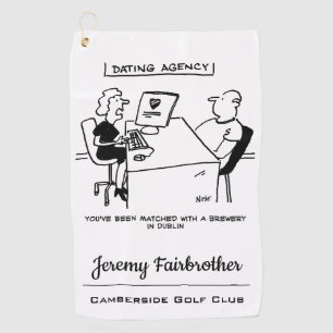 Verabredet Agentur passt zu einem Brauerei Funny C Golfhandtuch