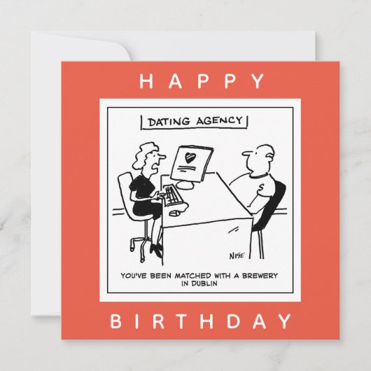 Verabredet Agentur passt zu einem Brauerei Funny C Karte (Vorderseite)