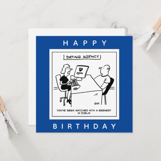 Verabredet Agentur passt zu einem Brauerei Funny C Karte (Vorderseite/Rückseite Beispiel)