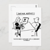 Verabredet Agentur passt zu einer Brauerei Postkarte (Vorne/Hinten)