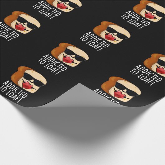 Verabredet von Loaf Funny Brot Pun Dark BG Geschenkpapier (Ecke)