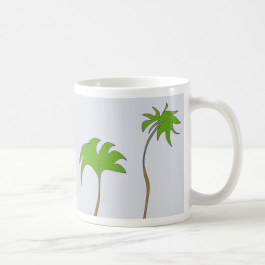 Verabredete Palmen-Tasse Kaffeetasse (Rechts)