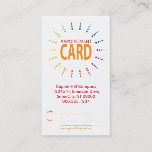 Verabredung rainbowBurst Terminkarte (Vorderseite)