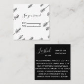 Verabredungs-Annullierungs-Karte Quadratische Visitenkarte (Vorne/Hinten)