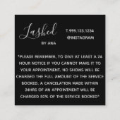 Verabredungs-Annullierungs-Karte Quadratische Visitenkarte (Rückseite)