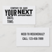 Verabredungs-Erinnerung kardiert generisches | Terminkarte (Vorne/Hinten)