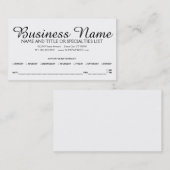 Verabredungs-Erinnerung Terminkarte (Vorne/Hinten)