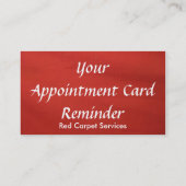 Verabredungs-Karte (rot) Terminkarte (Rückseite)