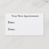 Verabredungs-Karten Terminkarte (Rückseite)